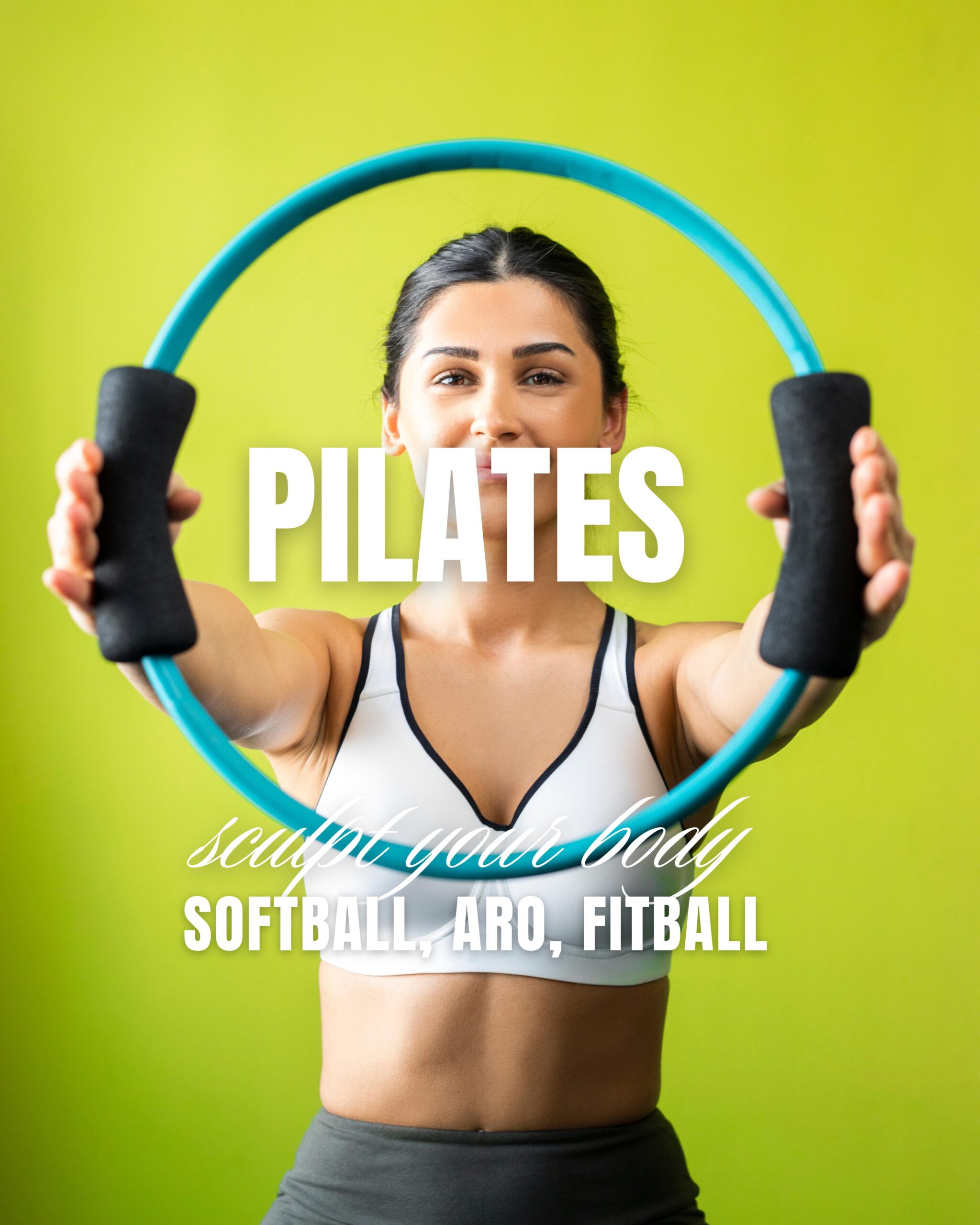 Pilates class with a Pilates ring